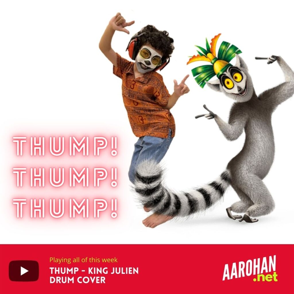 Thump King Julien Di Young drummers on Youtube Drum Cover Aarohan 6 year old drummer