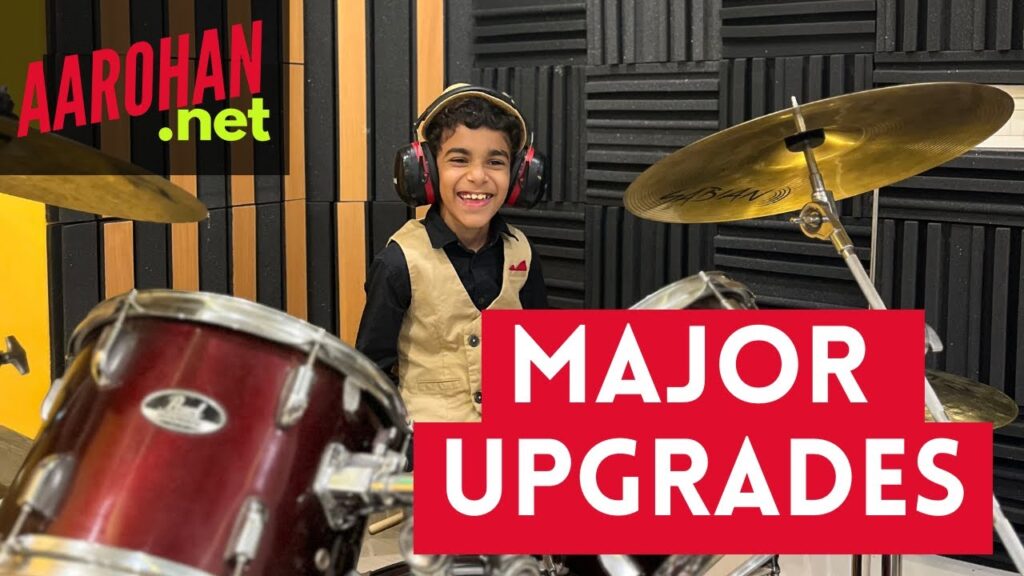 Major Upgrades December 2023 Young drummers on Youtube Drum Room Aarohan 8 year old drummer